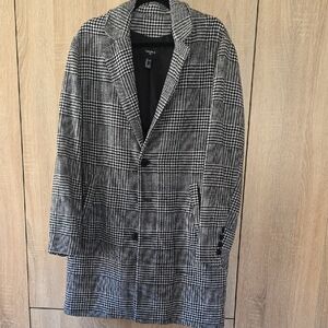 Men Forever 21 Monochrome Checkered Jacket